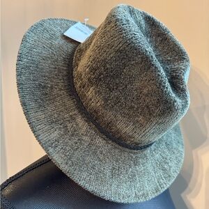 Wide-Brim Fedora Style Olive Green Women’s Hat (NWT)